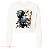 Zookeeper Jungle Animals Theme Safari Zoo Birthday Themed Cropped Pullover Crew