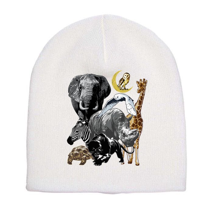 Zookeeper Jungle Animals Theme Safari Zoo Birthday Themed Short Acrylic Beanie