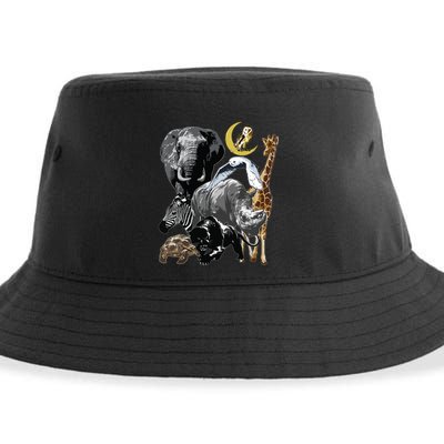 Zookeeper Jungle Animals Theme Safari Zoo Birthday Themed Sustainable Bucket Hat