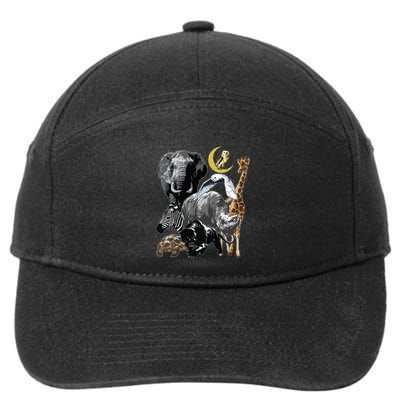 Zookeeper Jungle Animals Theme Safari Zoo Birthday Themed 7-Panel Snapback Hat