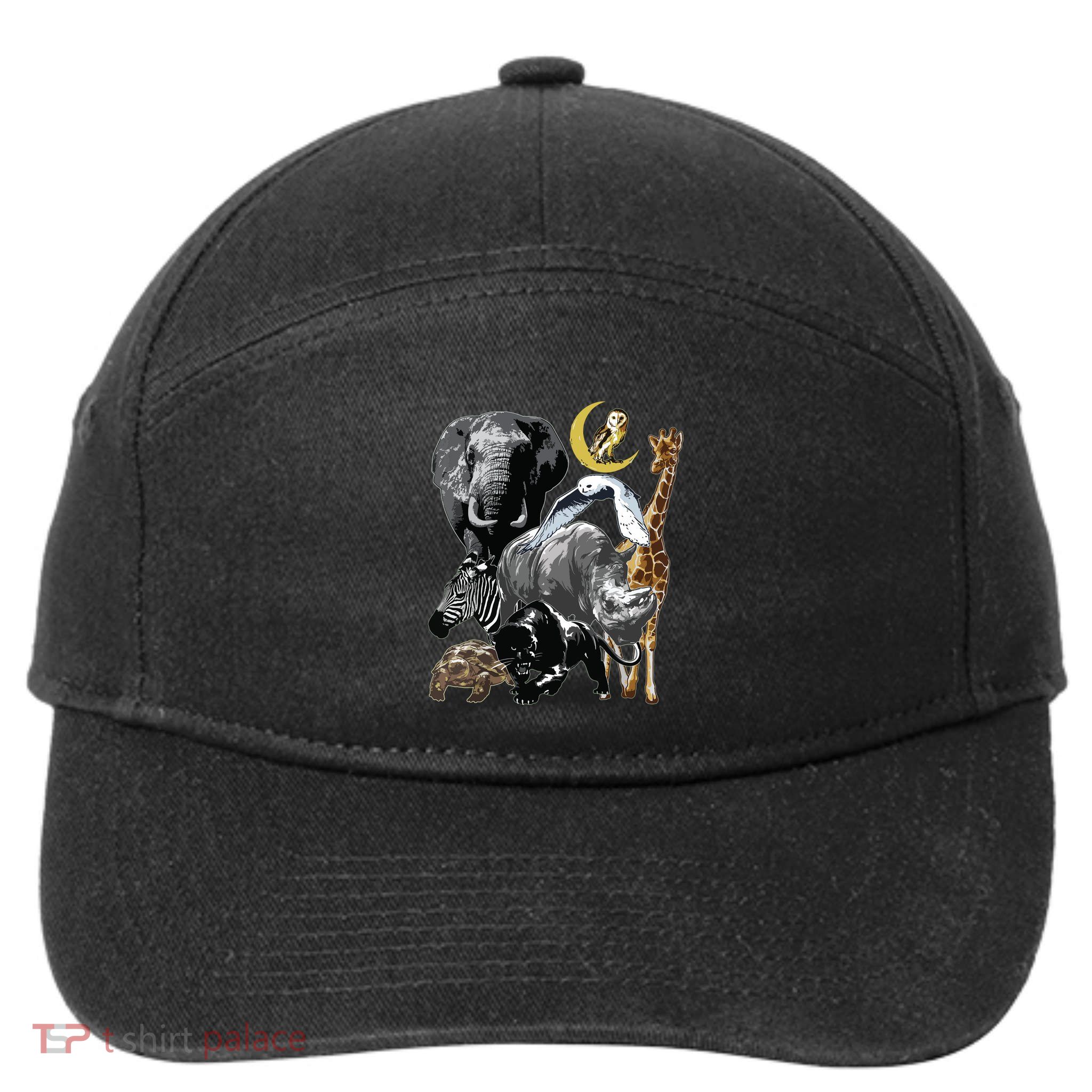 Zookeeper Jungle Animals Theme Safari Zoo Birthday Themed 7-Panel Snapback Hat