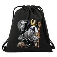 Zookeeper Jungle Animals Theme Safari Zoo Birthday Themed Drawstring Bag