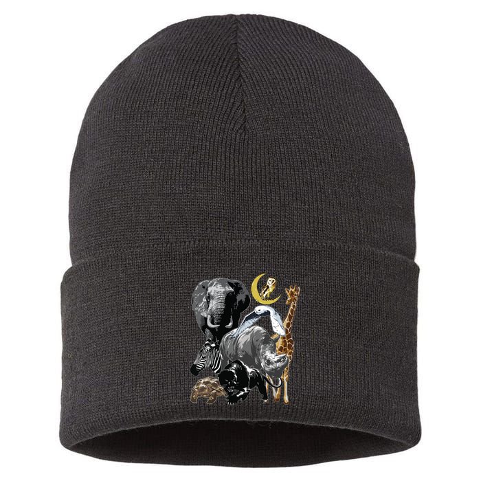 Zookeeper Jungle Animals Theme Safari Zoo Birthday Themed Sustainable Knit Beanie