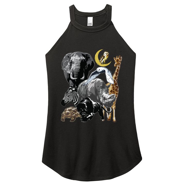 Zookeeper Jungle Animals Theme Safari Zoo Birthday Themed Women's Perfect Tri Rocker Tank