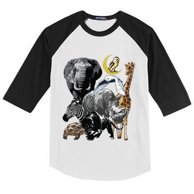 Zookeeper Jungle Animals Theme Safari Zoo Birthday Themed Kids Colorblock Raglan Jersey