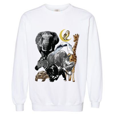 Zookeeper Jungle Animals Theme Safari Zoo Birthday Themed Garment-Dyed Sweatshirt