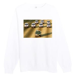 Zay Jones Oj Simpson Car Chase Premium Crewneck Sweatshirt