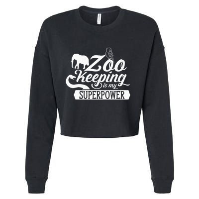 Zookeeper Job Zookeepers Zoo Keeper Zookeeping Cropped Pullover Crew