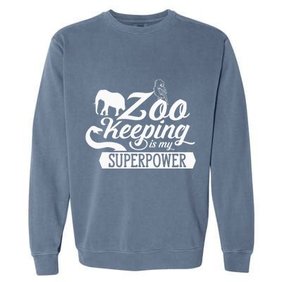 Zookeeper Job Zookeepers Zoo Keeper Zookeeping Garment-Dyed Sweatshirt