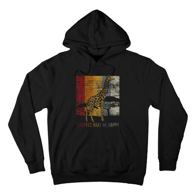 Zoo Keeper Africa Vintage Retro Gift Giraffe Hoodie