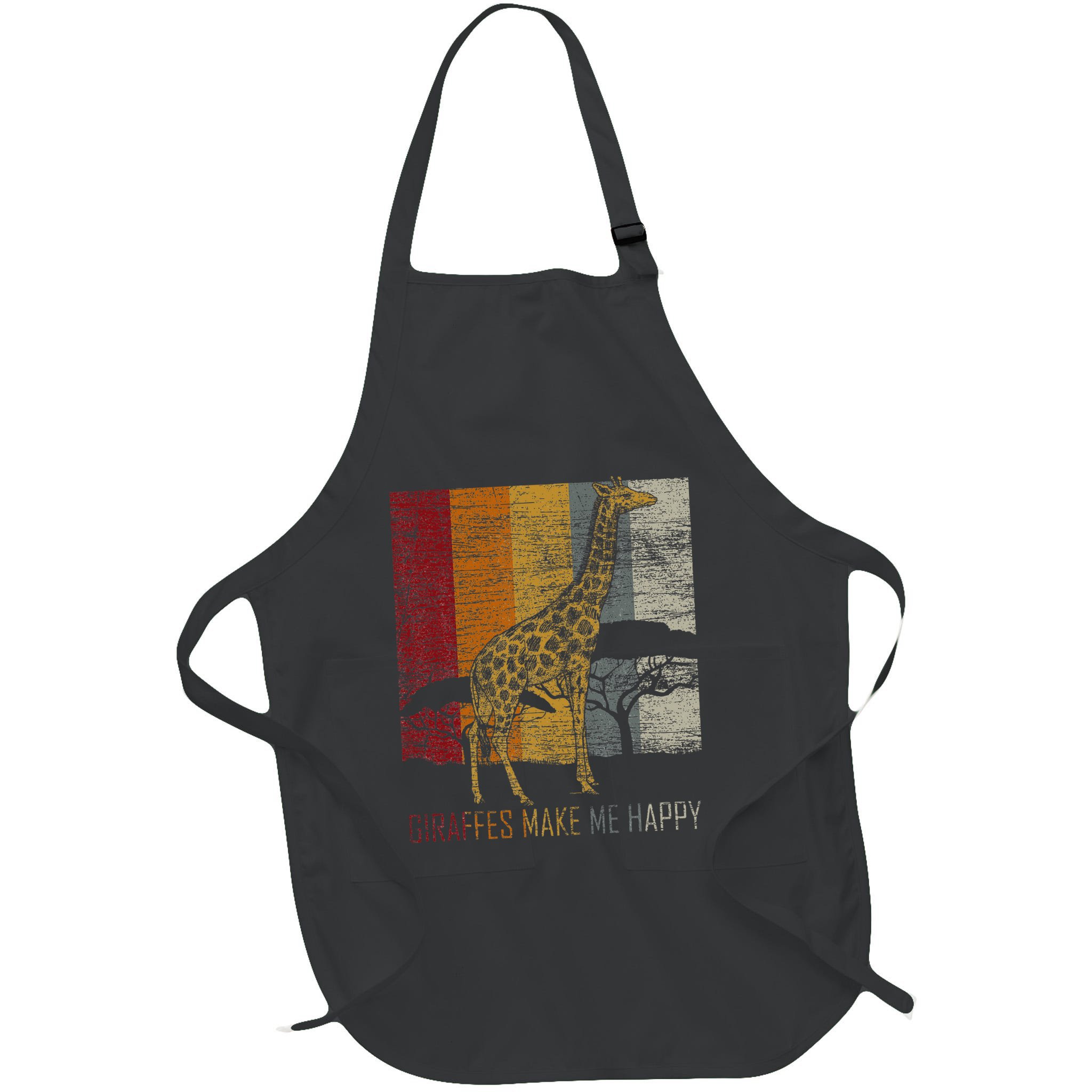 Zoo Keeper Africa Vintage Retro Gift Giraffe Apron