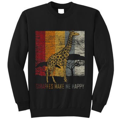 Zoo Keeper Africa Vintage Retro Gift Giraffe Sweatshirt