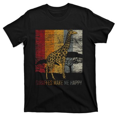 Zoo Keeper Africa Vintage Retro Gift Giraffe T-Shirt