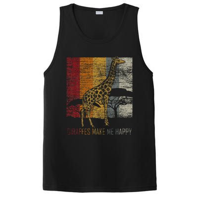 Zoo Keeper Africa Vintage Retro Gift Giraffe PosiCharge Competitor Tank