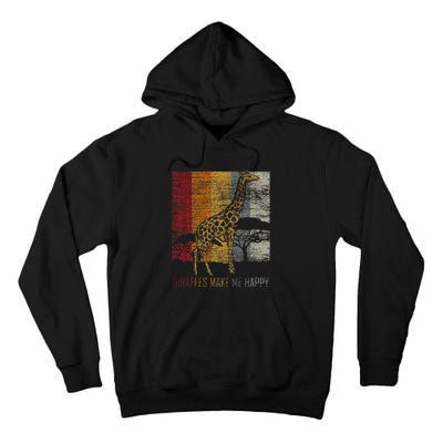 Zoo Keeper Africa Vintage Retro Gift Giraffe Tall Hoodie