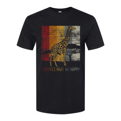 Zoo Keeper Africa Vintage Retro Gift Giraffe Softstyle CVC T-Shirt