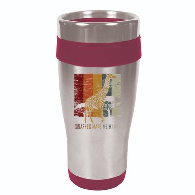 Zoo Keeper Africa Vintage Retro Gift Giraffe 16oz Travel Tumbler