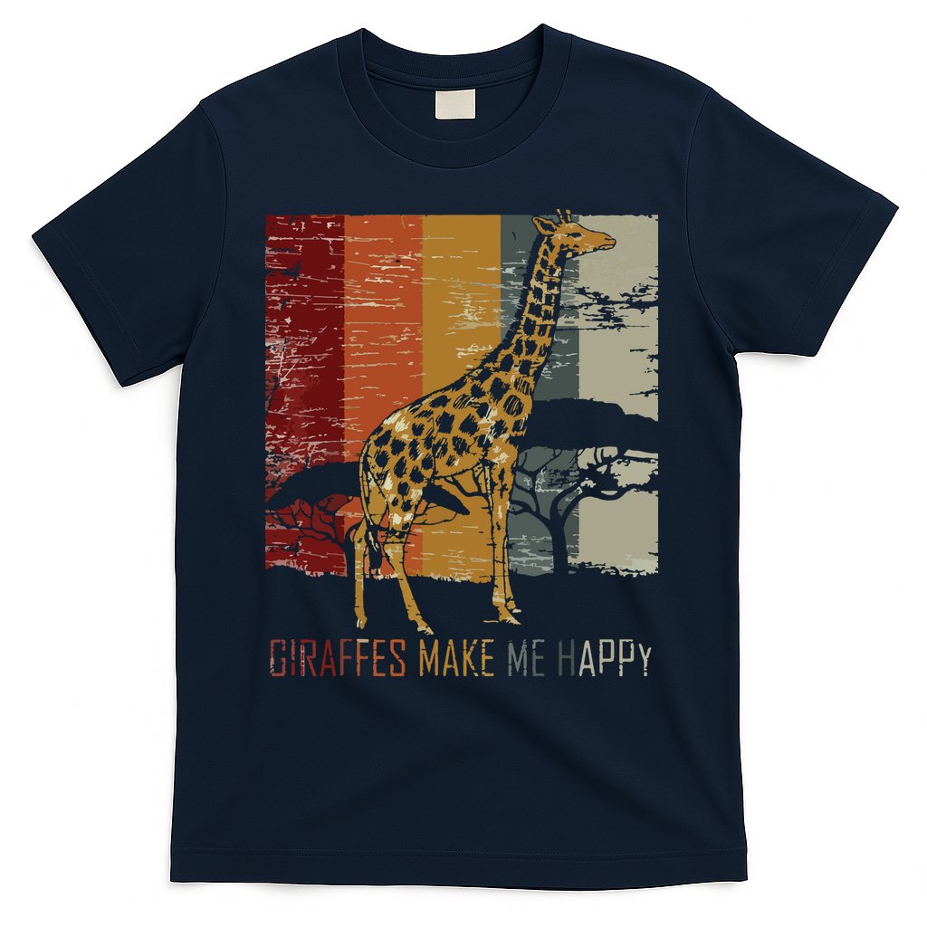 Zoo Keeper Africa Vintage Retro Gift Giraffe T-Shirt