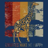 Zoo Keeper Africa Vintage Retro Gift Giraffe T-Shirt