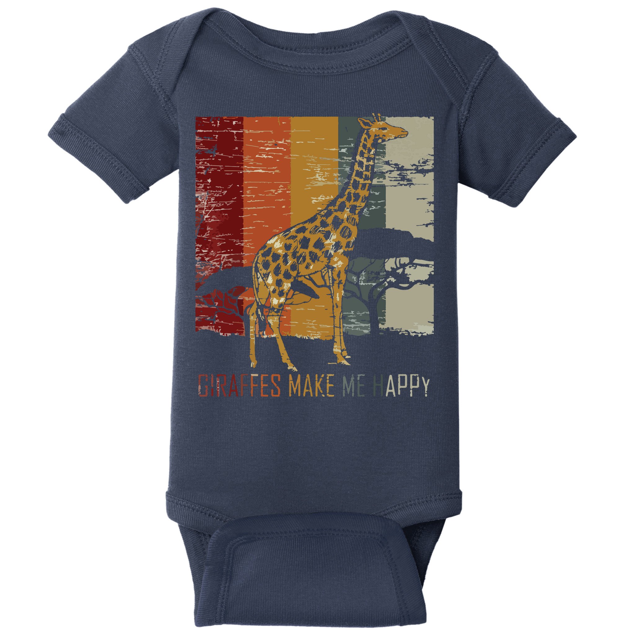Zoo Keeper Africa Vintage Retro Gift Giraffe Baby Bodysuit