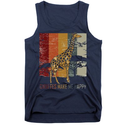 Zoo Keeper Africa Vintage Retro Gift Giraffe Tank Top