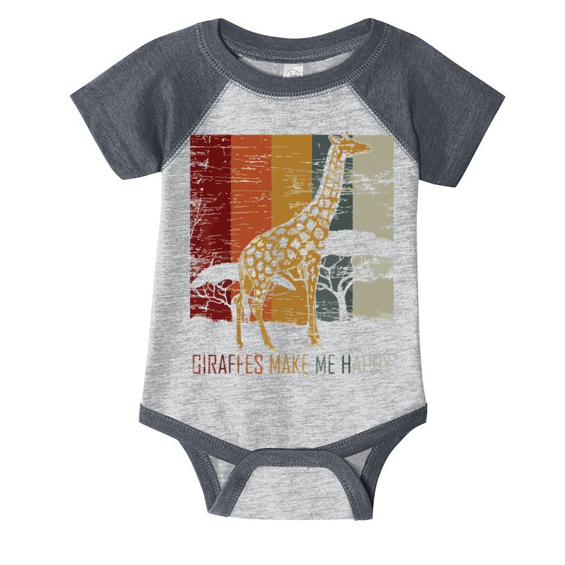 Zoo Keeper Africa Vintage Retro Gift Giraffe Infant Baby Jersey Bodysuit