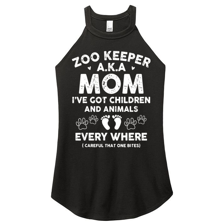 Zoo Keeper AKA Mom Ive Got Children And Animals Women's Perfect Tri Rocker Tank