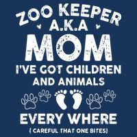 Zoo Keeper AKA Mom Ive Got Children And Animals 7 Panel Mesh Trucker Snapback Hat