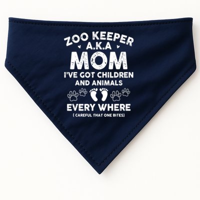 Zoo Keeper AKA Mom Ive Got Children And Animals USA-Made Doggie Bandana