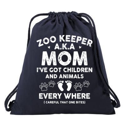 Zoo Keeper AKA Mom Ive Got Children And Animals Drawstring Bag