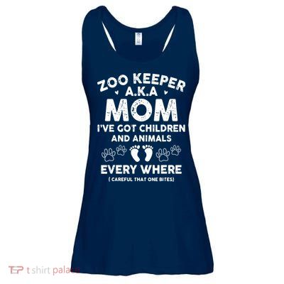Zoo Keeper AKA Mom Ive Got Children And Animals Ladies Essential Flowy Tank