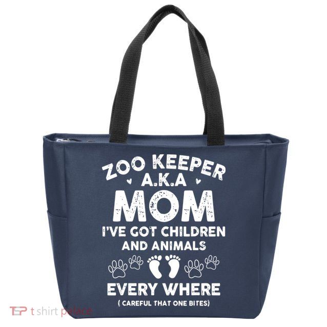 Zoo Keeper AKA Mom Ive Got Children And Animals Zip Tote Bag