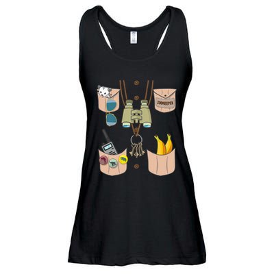 Zoo Keeper Costume Funny Halloween Zookeeper Ladies Essential Flowy Tank