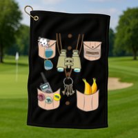 Zoo Keeper Costume Funny Halloween Zookeeper Golf Towel