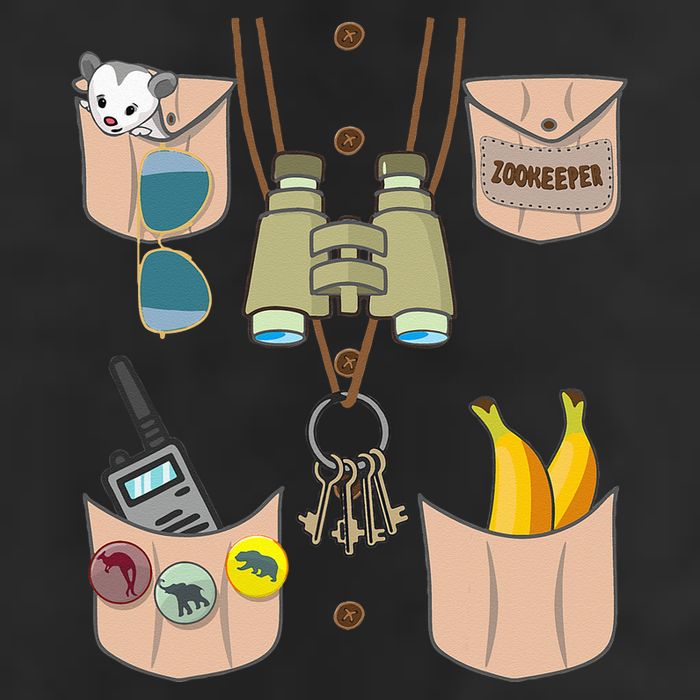 Zoo Keeper Costume Funny Halloween Zookeeper Golf Towel