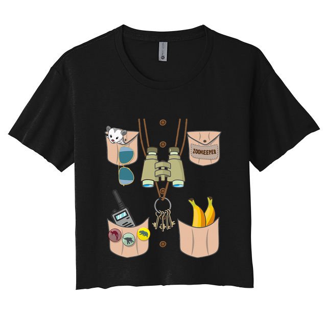 Zoo Keeper Costume Funny Halloween Zookeeper Crop Top