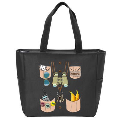 Zoo Keeper Costume Funny Halloween Zookeeper Zip Tote Bag