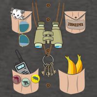 Zoo Keeper Costume Funny Halloween Zookeeper Vector Backpack