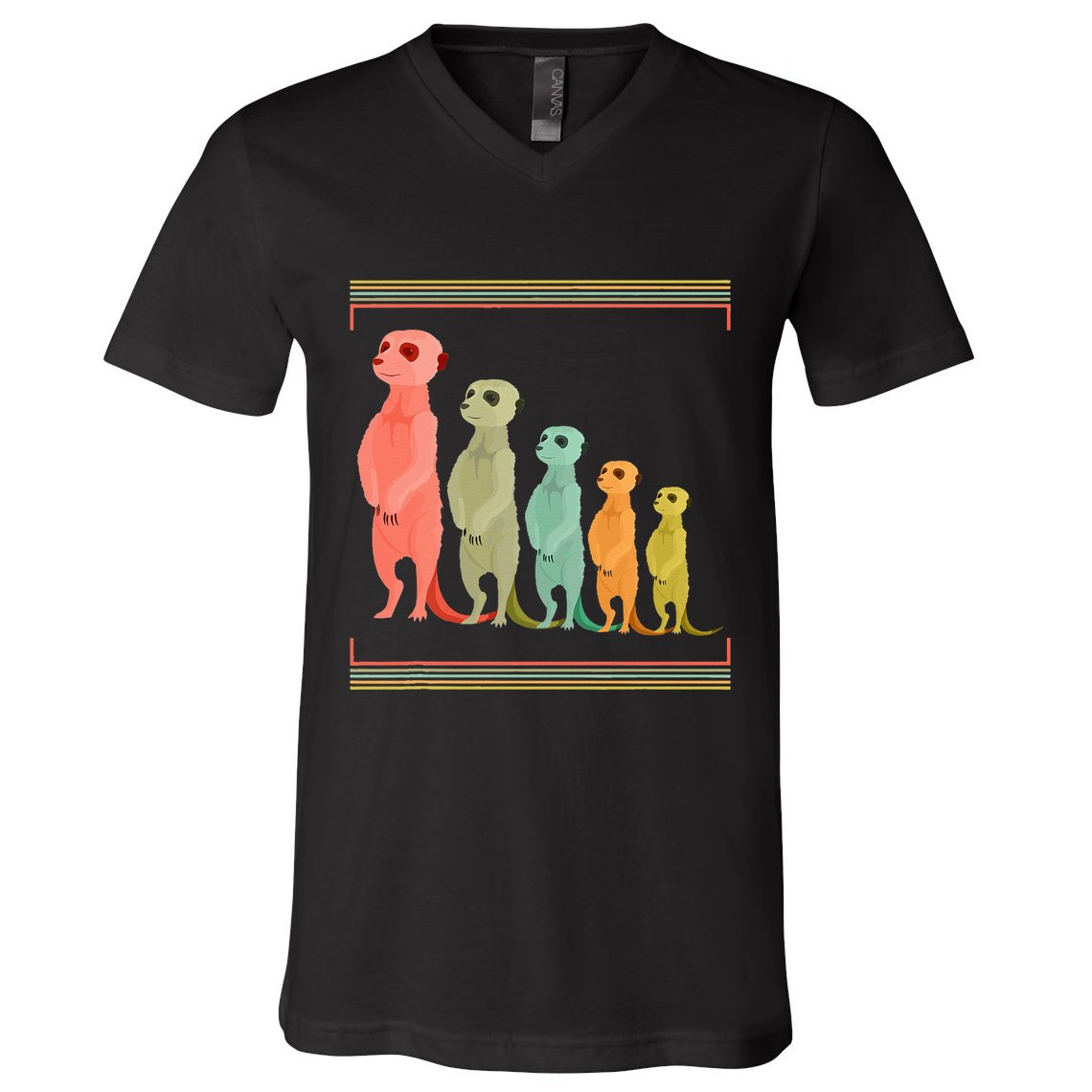 Zoo Keeper Cute Zoo Animal Gift Meerkat V-Neck T-Shirt