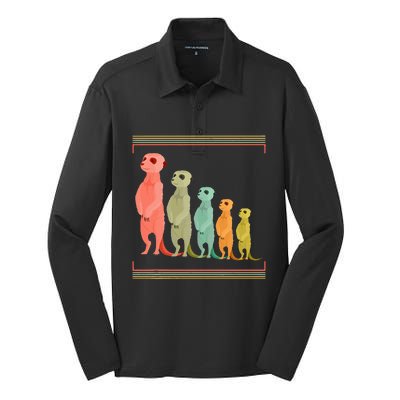 Zoo Keeper Cute Zoo Animal Gift Meerkat Silk Touch Performance Long Sleeve Polo