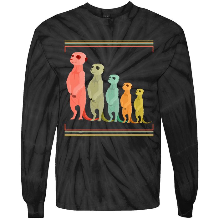 Zoo Keeper Cute Zoo Animal Gift Meerkat Tie-Dye Long Sleeve Shirt