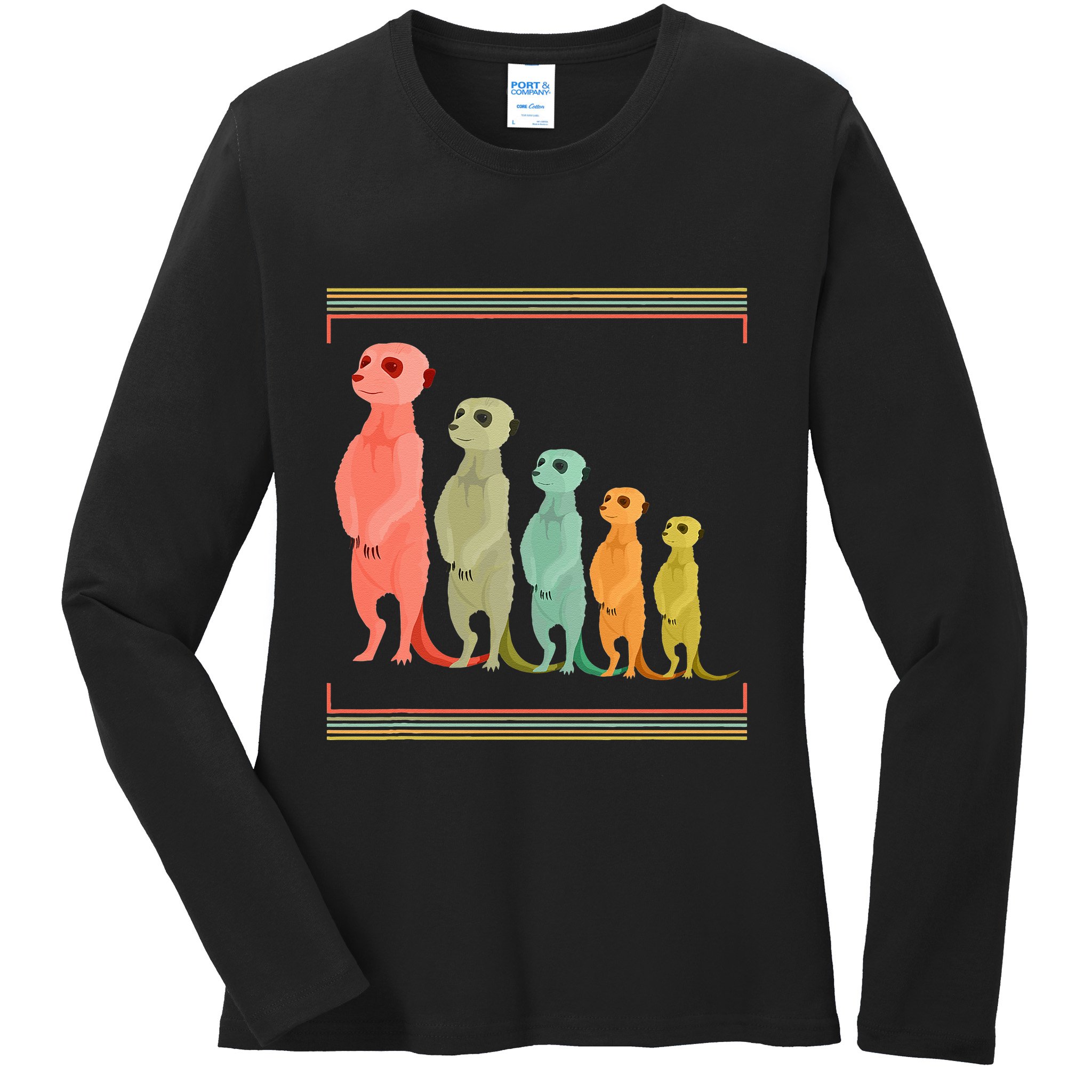 Zoo Keeper Cute Zoo Animal Gift Meerkat Ladies Long Sleeve Shirt