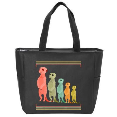 Zoo Keeper Cute Zoo Animal Gift Meerkat Zip Tote Bag