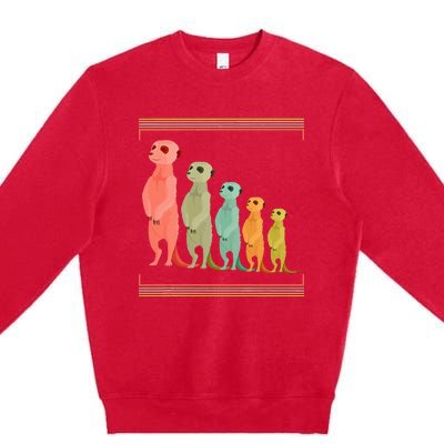 Zoo Keeper Cute Zoo Animal Gift Meerkat Premium Crewneck Sweatshirt