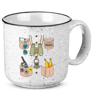 Zoo Keeper Costume Funny Halloween Boy Girls Zookeeper 15oz Campfire Ceramic Mug