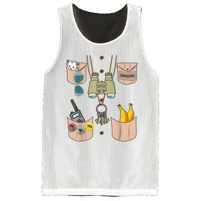 Zoo Keeper Costume Funny Halloween Boy Girls Zookeeper Mesh Reversible Basketball Jersey Tank