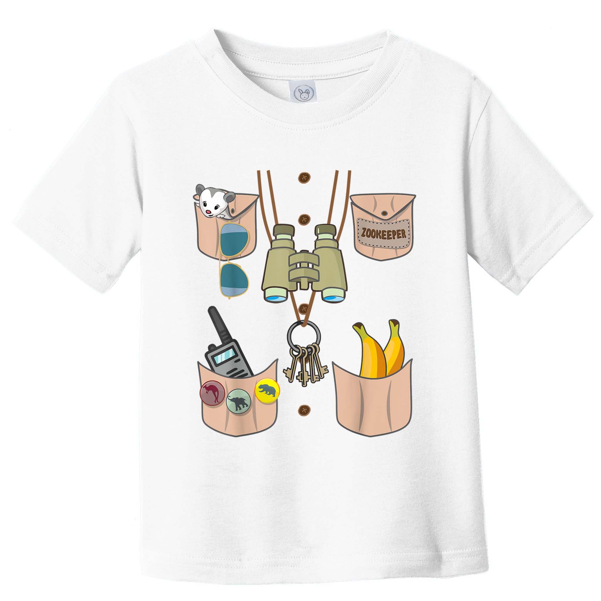 Zoo Keeper Costume Funny Halloween Boy Girls Zookeeper Toddler T-Shirt