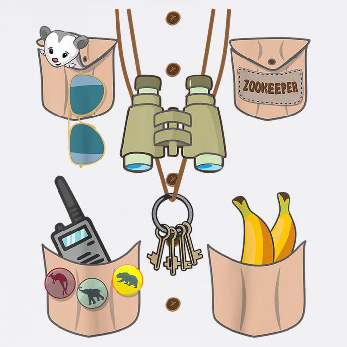 Zoo Keeper Costume Funny Halloween Boy Girls Zookeeper Toddler T-Shirt
