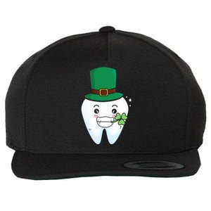 Zahn Kobold Clover Leaf St Patrick's Day Dentist Gift Wool Snapback Cap