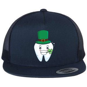 Zahn Kobold Clover Leaf St Patrick's Day Dentist Gift Flat Bill Trucker Hat